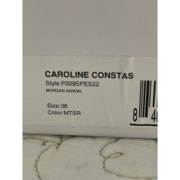 Caroline Constas $360 Silver Morgan Strappy  Sandals Designer Shoes NEW - Picture 11 of 12